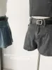 Jeans Feminino Verão Feminino Moda Coreana Shorts Denim Linha A Jean Com Cinto Y2k Streetwear Harajuku Design Vintage Tide Estética dos anos 2000