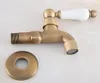 Bathroom Sink Faucets Antique Brass Single Hole Wall Mount Basin Kitchen Faucet Cold Outrood Garden Bibcock Mop Pool Taps 2av317