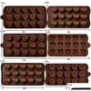 Formas de Assar Novo Molde de Chocolate em Forma de Coração Pentagrama Ovo de Páscoa Cilindro Rosa Sile Doces Diy Cubo de Gelo Ferramenta Drop Delivery Home Gar Dhbqh