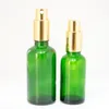 Złota srebrna czarna pompa opryskiwacz 30 ml 50 ml zielonych butelek sprayowych Szklane kosmetyczne perfum pojemnik na sprzedaż FJBAC