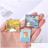 Pins Brooches Funny Adaptation Famous Oil Painting Enamel Pins Custom Artistic Brooch Lapel Badge Bag Cartoon Jewelry Gift For Kids Dh3N9