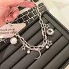 Hänge halsband Hip Hop Punk Star Moon Cross Drop Glaze Chain Pearl Collar Fashion Women Girls Accessories smycken gåvor