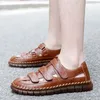 Sommer 113 Sandalen Männer lässig Mode Leder nicht rutschfestem, ärgerlichem, atmungsaktiv
