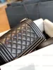 10A Mirror Quality Designers Small Boy Bags 20cm Dames Classic Flap Bag Real Leather Caviar Handbag Luxury Black Purse Crossbody Shoulder Chain Strap Bag With Box