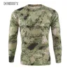 T-shirt da uomo T-shirt militare tattica da uomo Breaable Qui Dry T-shirt manica lunga da uomo Sport all'aria aperta Army Combat Camouflage Tee Tops Shirt J230721