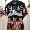 Mens Casual Shirts WACKO MARIA Men Women Lapel Print Loose Hawaiian Short Sleeve Black White Shirt 230720