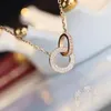 Moda doppio anello ciondolo collana Lady Glamour gioielli uomini e donne sposi regalo gioielli in agata241C