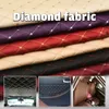 Fabric and Sewing 100*140cm Embroidered Plaid Fabric Sponge Car Interior Roof Fabric Car Seat Cushion Sofa Tarpaulin Material Upholstery 230721