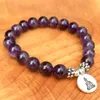 SN1062 Top Amethyst Bracelet Yoga Women Amethyst Jewelry Chakra Healing Crystals Addictions Insomnia Wrist Mala Beads Jewelry353A