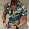 Männer Casual Hemden Plus Größe M-3XL Männer Hawaiian Shirt Surf Floral Umlegekragen Strand Sommer Urlaub Party Fancy Bluse für 2023