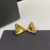 Designer de luxe Triangle Stud Boucles d'oreilles pour femmes Gemstone Boucles d'oreilles simples et élégantes pour les fêtes de mariage des femmes bijoux de cadeau de fiançailles de haute qualité avec boîte