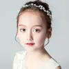 Beauty Silver Flowers Girls' Head Pieces Flower Girls' Head Pieces Girls' Headbands Girl's Wedding Tiara Crown265n