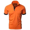 Mannen Polo Mode Man Polo Shirt Effen Kleur Mannen Korte Mouw Polo Shirt Zomer Streetwear Casual Mode Mannen Tops ademend 230720