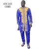 Afrikanisches Bazin Riche-Stickerei-Design, Kleid, Herren-Kleidung, Oberteil mit Hose, LC060#274W