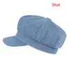 Berets Women Leisure Octagonal Hat Ladies Denim Beret Cowboy Cap Sboy Gatsby Baker достиг пика вождения