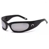 Lunettes de soleil Y2K Moon Brand Designer Femmes ou hommes Goggle Small Size Wrap Sport Sun Sunes