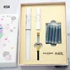 Gift Fountain Pens Japanese Platinum Small Meteor Pen Set Ink Absorber Ink Bag Gift 230720