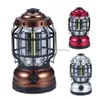 USB Rechargeable lanterns Led Light Tube Night Market Lights portable waterproof vintage Dimming lantern emergency lighting outdoor camping tent lamp