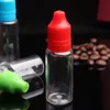 Tamper Evident Seal colorato e flacone vuoto a prova di bambino 15ml E Flaconi contagocce in plastica liquida con punte lunghe e sottili per Ejuice Essentia Eogd