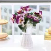 Decorative Flowers Artificial Flower Five-Fork Garden Home Decoration Fake Plant Silk Simulation Bonsai Living Room Wedding Supplies