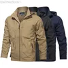 Herrenjacken Männer Wasserdichte Camping Militärjacke Angeln Wanderjacken Outdoor Regenmantel Windjacke Atmungsaktive Jagd Taktische Jacken L230721