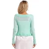 Jaquetas femininas femininas com cadarço e babados na parte de cima elegante manga longa bolero jaqueta cropped verão senhoras coberturas protetoras contra o sol