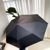 C Classic 3 Fold Full-automatic Black Umbrella 2020 Guarda-sol de estilo mais recente com caixa de presente e bolsa de couro para cliente VIP321u
