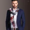 Écharpes hiver homme européen commercial casmere écharpet éclairé weit lon soft acrylic plaid wrap sawl style