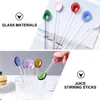 Cuillères 6Pcs Swizzle Sticks Professional Household Bar Assorted Color204W