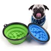 Dog Bowls Feeders Collapsible Slow Feeding Pet Bowl Sile Outdoor Travel Portable Puppy Food Container Feeder Dish Drop Delivery Ho DH7LN