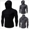 Sweats à capuche pour hommes Sweats à capuche pour hommes Sweat à capuche mince Sweat à capuche à manches longues avec masque Sweat Casual Splice Grand masque à fourche ouvert Sweat à capuche Tops à capuche