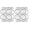 Ensembles de vaisselle 2 pièces métal fête serviette anneau délicat exquis Serviette or Table décor cristal El boucle