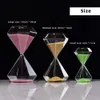 Obiekty dekoracyjne figurki 5 minut Diamond Hourglass Sandglass Sand Sand Clock Dzieci Darowizny Dekoracja domu dostępna w wielu opcjach kolorów 230721