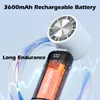 3600mah mini handheld fan portable semiconductor refrigeration cooling desktop fan folding hanging neck air cooler outdoor