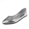 Geklede schoenen Soft Sole Serpelingsschoenen voor dames Ballet Flats Puntschoen Loafers Ademend Cover Heel Grote maten instappers 43 3 40 Grijs Zilver Goud L230721