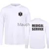 Heren T-shirts EMT Paramedicus Emergency Medische Diensten Lange Mouw T-shirt Mannen Casual Mans Volledige Mouw Tops QR035 J230721