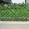 Dekorativa blommor 1 st konstgjorda murgröna lämnar staket trädgårdsvisning expanderande trellis integritet skärm hall vardagsrum dekoration