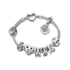 Designer Coeur Charme Bracelet pour Femmes DIY Fit Pandora Bracelet Lettre Perle Amour Maison Pendentif Mode Fête Fiançailles Cadeau Boucles D'oreilles Bracelet Ensemble Avec Boîte