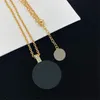 Circle Slide Necklace Women Vintage Cooper Pendant Necklaces 18k Gold Plated Full Diamond Necklaces for Lady Gold Adjustable Neck Jewelry