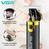 Clippers Trimmer T9 Hair Trimmer Professional Hair Cutting Hine trådlös frisyrhine laddningsbar skallig barbertrimmer för män VGR V082 X0728