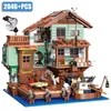 Action Toy Figures City 20 pcs Old Fisherman's Wharf Mini Size Building Blocks MOC Casa de Madeira Fisherman Cabin Tijolos Brinquedos Para Crianças Presentes 230721