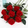 51 cm Artificial Rose Flower Flanell Fake Flower Rose Wedding Home Decoration Artificial Flowers Decoration Valentine's Day Gift 2266