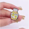 Pins Brooches Cartoon Medicine Bottle Cute Custom Coat Hat Lapel Clothes Doctor Nurse Jewelry Gift Hospital Badge Metal Wholesale D Dhtj5