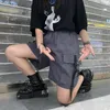 Vrouwen Shorts Xpqbb Gothic Zwart Cargo Korte Zomer Streetwear Paar Wijde Pijpen Vrouw Harajuku Grote Zakken Knielengte Broek 4Xl 230720