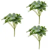 Dekorativa blommor Green Tree Imitated Shamrock Decors Simulering Fake Prydnad Bouquet Material Livläge STEM Konstgjorda plockningar