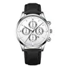 Montres-bracelets Hommes Montre À Quartz De Luxe Sport Étanche Chronographe Lumineux Date Homme Montre-Bracelet D'affaires En Cuir Hommes Montres Horloge