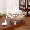 Storage Bottles Jars classical and elegant kitchen seasoning box light luxury style alloy exquisite patterns high-end flip top household ornaments 230720