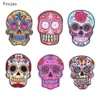 Prajna Punk Rock Skull Broderie Patchs accessoire Divers Style Fleur Rose Squelette Fer Sur Biker Patchs Vêtements Autocollants Appl203F