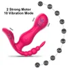 Vibromasseur télécommandé sans fil G Spot 3 en 1 pour femmes stimulateur de clitoris culotte portable gode érotique pour adultes Q0602344T