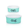 Porcelaine Chat Chien Bols Designer De Luxe Bone China Céramique Animaux Fournitures Bol Pour Chien TFBLUEDOGCATS227o